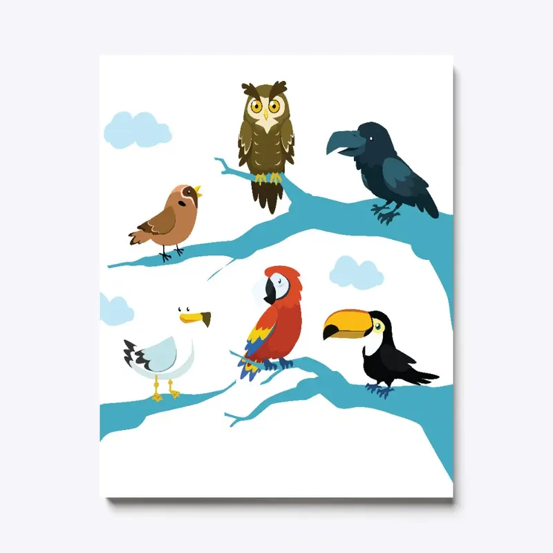 Beautiful Birds Canvas